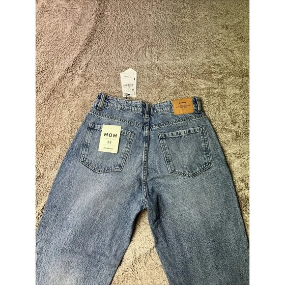 Stradivarius Mom Petite Jeans High Rise Button Fly Vintage Women's US 6 New - Picture 16 of 16